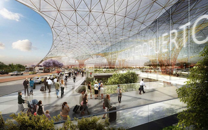 Внутренне оформление будущего аэропорта в Мексике.