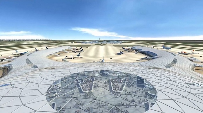Полая конструкция аэропорта.