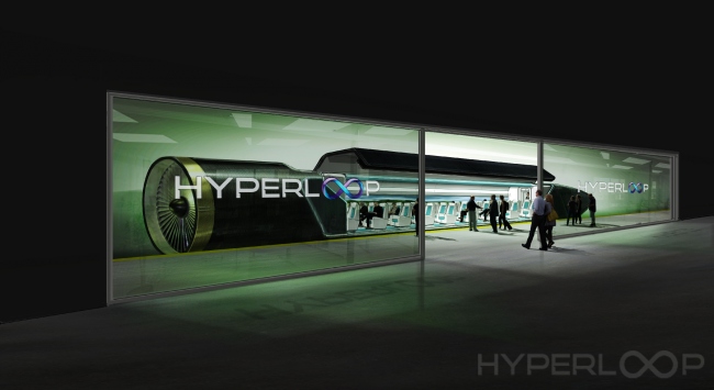 Дизайн поезда Hyperloop One. Изображение с сайта hyperloop-one.com
