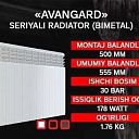 Биметалические радиатор AKFA "Avangard" 50 см