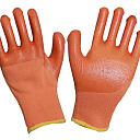 Перчатки "Утепленные оранжевые" ПВХ