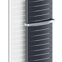 Радиатор биметаллический вертикальный RIFAR CONVEX V 500-22-TI (цвет титан), нижнее подключение с термостатическим клапаном, 22 секции