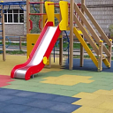 Резиновая разноцветная плита "Rubber Max Sport" для детской площадки (490 х 490 х 30 мм)