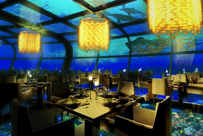 Grand Cancun. Ресторан под водой.