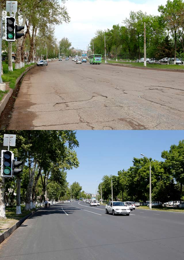 Дороги после ремонта. Дороги Ташкента. Дорога до и после. Ремонт дороги до и после. Ташкент до и после.