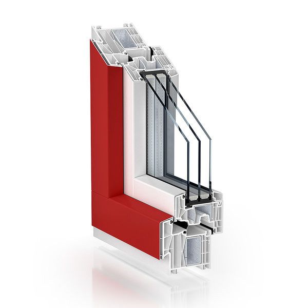 ПВХ окна. Серия 88-мм системы: Центральное уплотнение TROCAL 88 AluClip ...