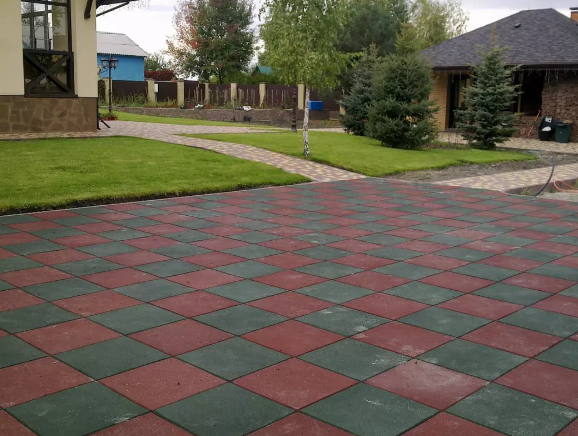 Универсальная резиновая плита-брусчатка "Rubber Max Sport" (490 х 490 х ...