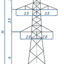 Опоры линий электропередачи 1У35-2+5