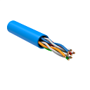 ITK Кабель связи витая пара U/UTP, кат.5E 4х2х24AWG solid, PVC, 305м, синий