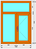 Окно-4_1 Ламинированый ПВХ 6000