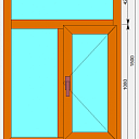 Окно-4_1 Ламинированый ПВХ 6000