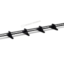 Снегозадержатель трубчатый 3000 мм (9005)