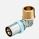 RBM отвод с нр. резьбой д 20x1/2 (пресс)