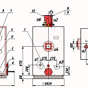 Котел водогрейный вертикальный КВа-0,16-0,5Гн ENKOM Проект Т.022.348.00.00.000 (0,16 МВт) с предохранительным клапаном и КИП