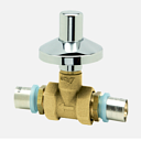 RBM шаровой кран с хром. колпаком д 16 (пресс)