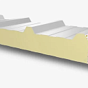 Кровельная сэндвич-панель с пенополиуретаном, ширина 1000 мм, толщина 40 мм, 0.5/0.5, Viking E