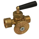 IVR Кран для уст. манометра, соедин. Н/B, с сальник, выпуск отерст, термопластик ручка 1/4