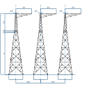 Опоры линий электропередачи УС 750-1+10