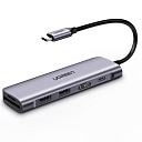 Адаптер Ugreen / USB-C - HDMI + 2xUSB / 3.0 A + Устройство чтения карт SD / TF + USB-C
