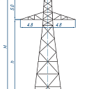 Опоры линий электропередачи 1У110-5+5