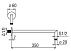 Кронштейн для верхнего душа 350 мм