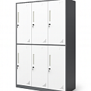 Металлический шкаф для одежды 6-секционный