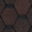 Гибкая черепица Eurasia, шестигранник, коричневый