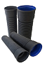 Двухслойная гофрированная труба с раструбом, высший Сорт (синий), диаметр 500