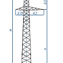 Опоры линий электропередачи 2П220-1Т