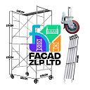 Строительные леса с настилом, оцинкованные