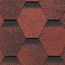 Гибкая черепица Europa, карат, красный