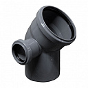 Отвод ПП для внутренней канализации комбинированный с дополнительным входом слева 45° Ду 110х50 OSTENDORF