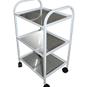 Медицинский инструментальный стол 3 полка стальной