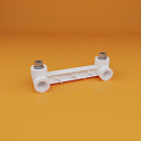 Двойной отвод с настенным креплением Н/Р