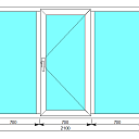 Окно-2_3 ПВХ 6000