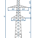 Опоры линий электропередачи ПС220-6Т+1,8