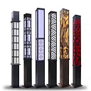 Торшеры, столбы, фонари, светильники с узорами, изготовленные лазерной нарезкой