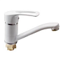 Смеситель ADVANCE ADV 73313W (белый) для кухни с коротким изливом