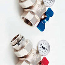 Шаровой кран с полусгоном с т\м угловой Tiemme