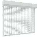 Рольворота из решетчатого экструдированного профиля RHE78G с прозрачными вставками