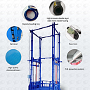 Двухнаправленная (двухрычажная) направляющая подъемная платформа