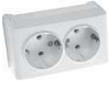 Накладная розетка Thea двойная с заземлением