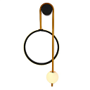 Бра Celestial Harmony Opal Globe Dual LED Wall Sconce Black Gold 15W 3Color TEKLED 151-19791