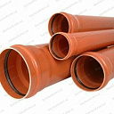 Труба канализационная наружная Ø160 с раструбом L=2 м рыжая (2) VALFEX Россия