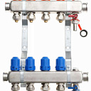 Комплект коллектора из нержавеющей стали с евроконусами, PN6, Tmax+90°C