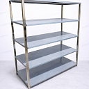 Металлический стеллаж из нержавеющей стали (5 полки)