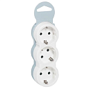 Блок розеток 3х2Р+Е 16А горизонтальное подключение, Белый 50656