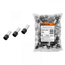 Наконечник-гильза Е6012 6мм2 с изолированным фланцем (черный) (100 шт) ИЭК