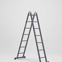 Алюминиевая двухсекционная шарнирная лестница-стремянка 6007