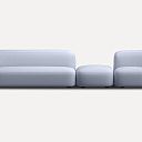 Модульный диван Риббл-4 Bucle Lilac